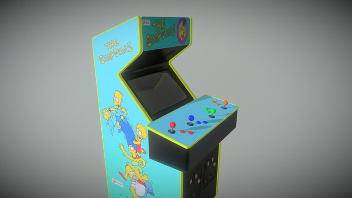 The Simpsons Arcade Machine 3D Model