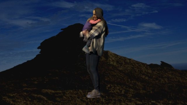 Nela a Hanka (Pálení čarodějnic - Zlaté Hory) — Sketchfab embed 3D viewer