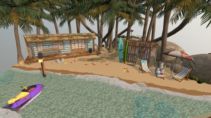 DAE Diorama - By the ocean 3D Model