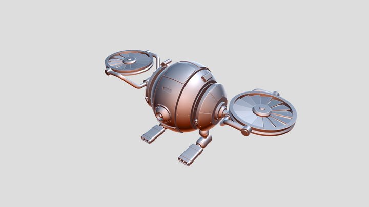 Sci-Fi Security Drone 3D Model