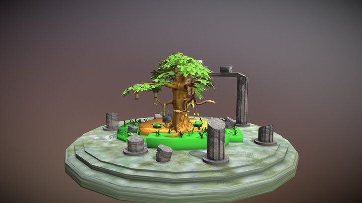 Monkey Tree 3D Model