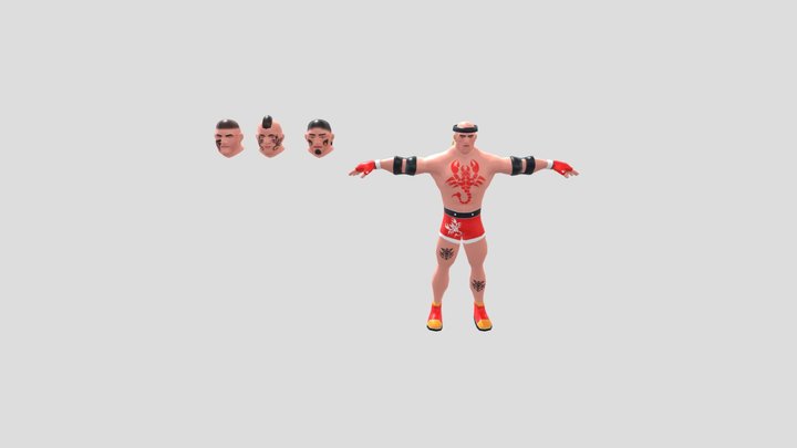 wwe fighter 4 in 1 character 3D Model