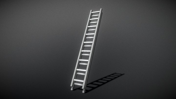 Low-poly Metal Ladder 3D Model