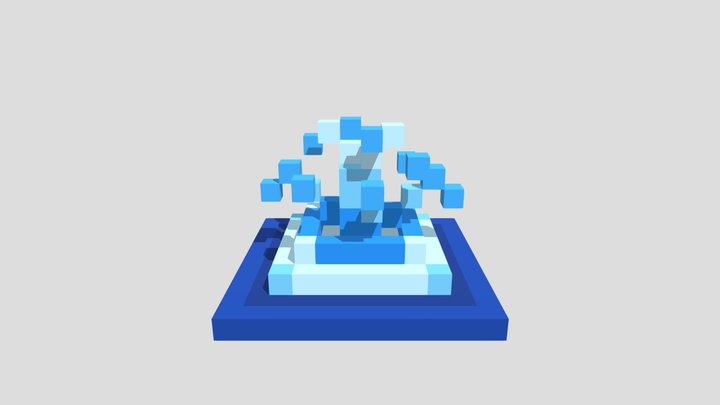 Water Splash - Voxel 32x32 – Modello 3D gratuito STL