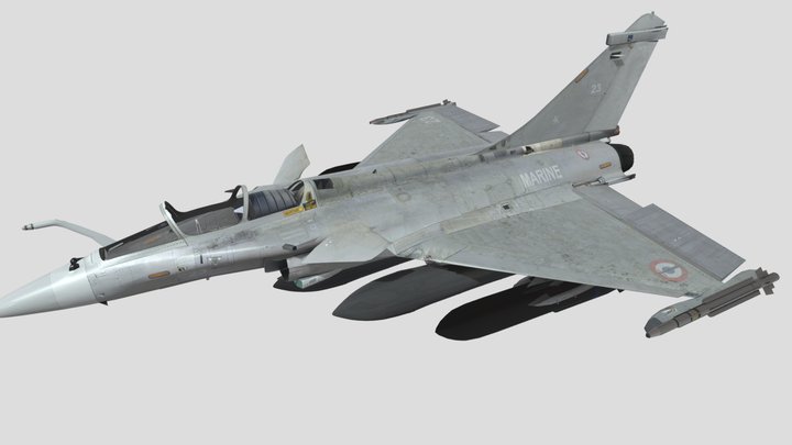 Rafale + Weapons + Animations – Modello 3D gratuito STL