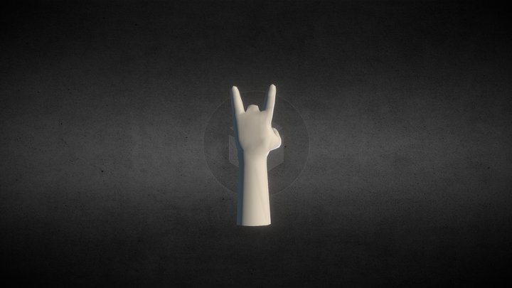 Mano 4 Dedos Rock&Roll 3D Model