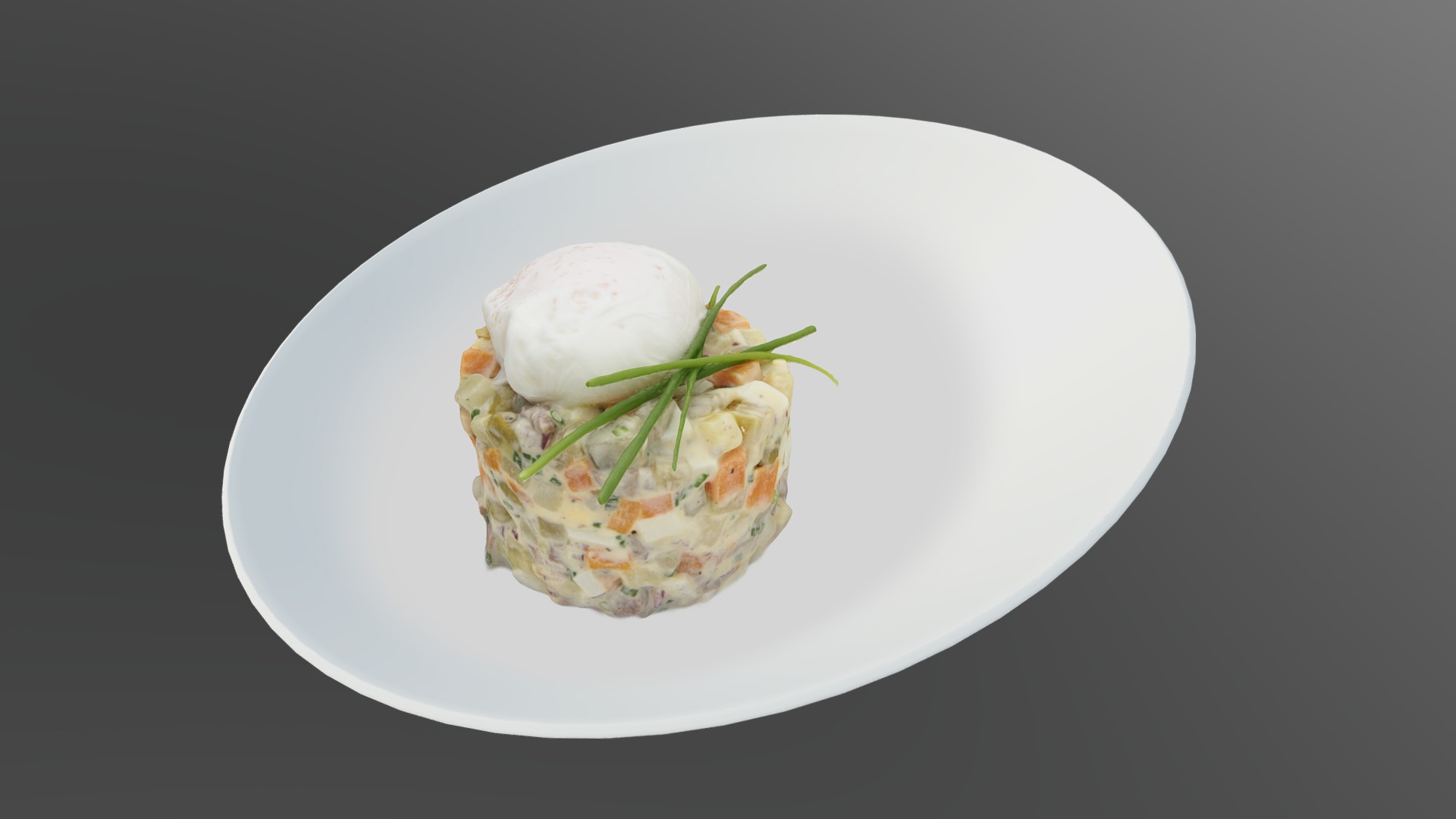 3D model 12Olimp - This is a 3D model of the 12Olimp. The 3D model is about a plate with food on it.