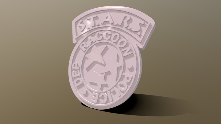 S.T.A.R.S  Logo 3D Model
