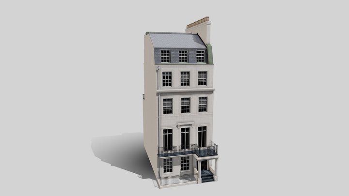 Belgravia Mid Terrace Townhouse 3D Model