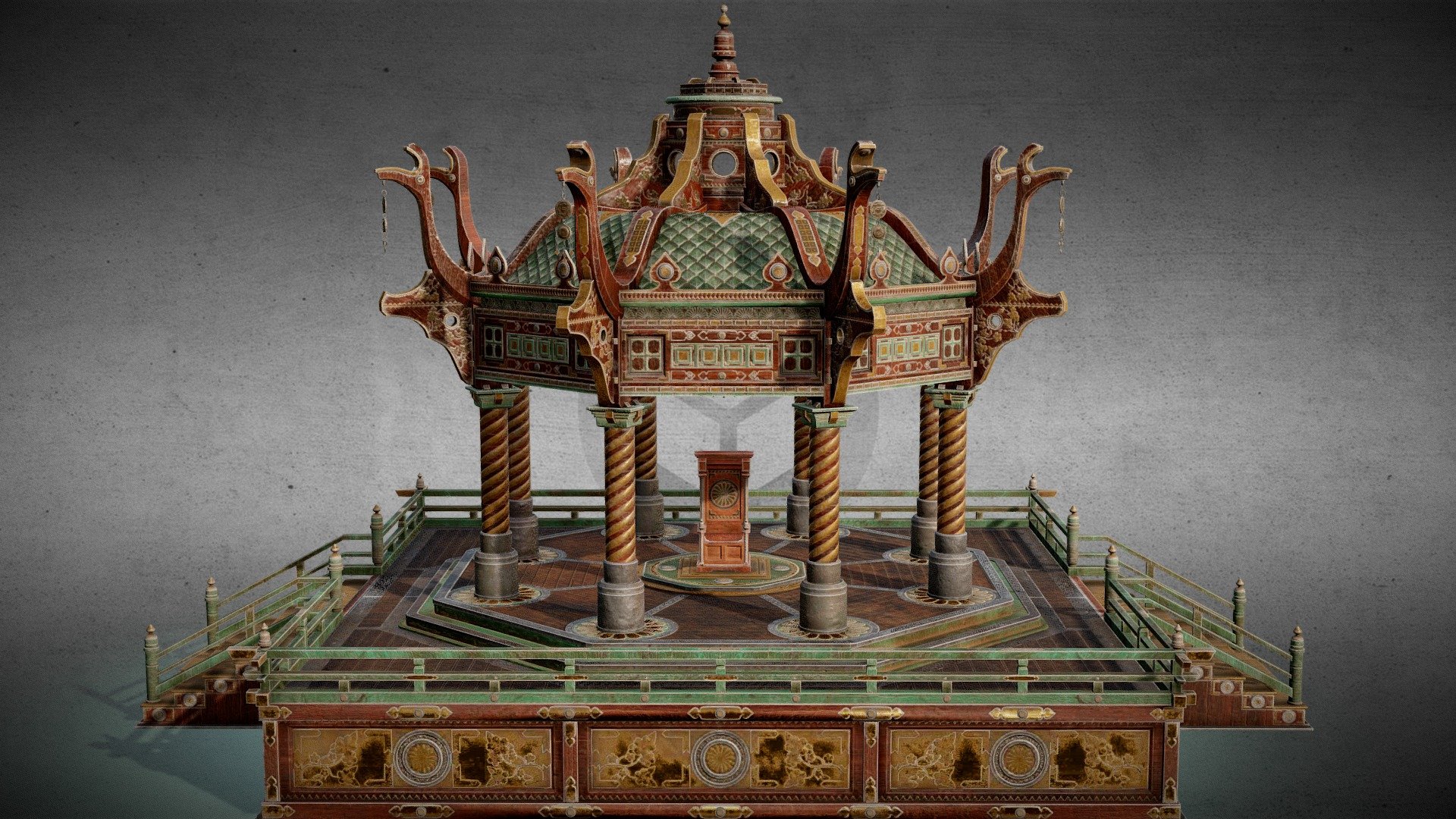 The Chrysanthemum Throne Buy Royalty Free 3D model by Matija Švaco
