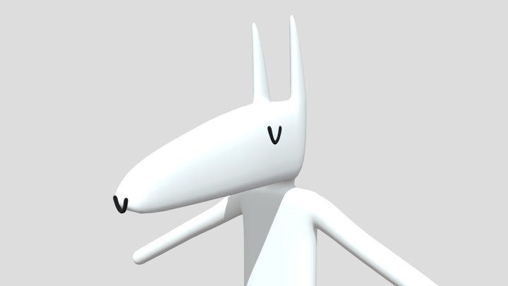 Twin Fantasy Dog 3D Model
