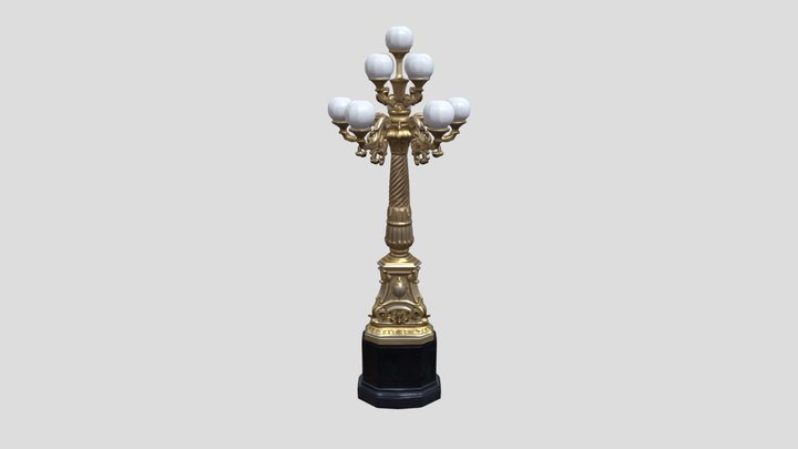 Candelabro textured better 3D Model