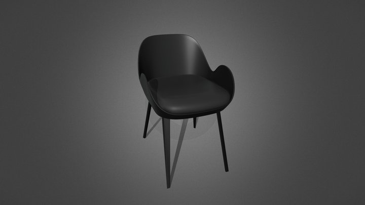 Chair "Black Wave" inspired by Stable Diffusion 3D Model