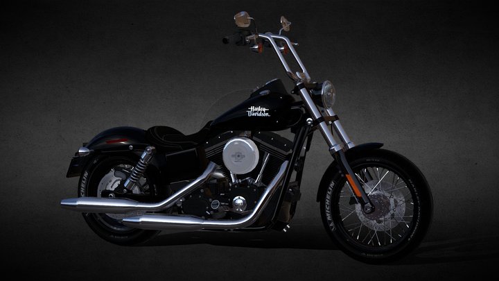 2017 Harley-Davidson FXDB - Dyna Street Bob 3D Model
