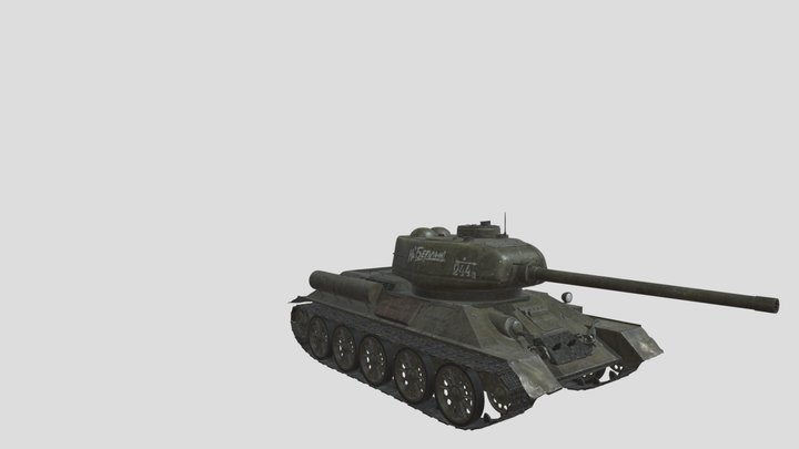 T-34-85_ Soviet_ Medium_ Tank 3D Model