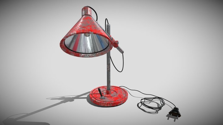 Old desktop lamp 3D Model