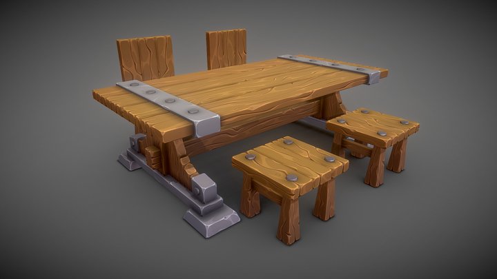 Stylised Table – Free 3D Model STL