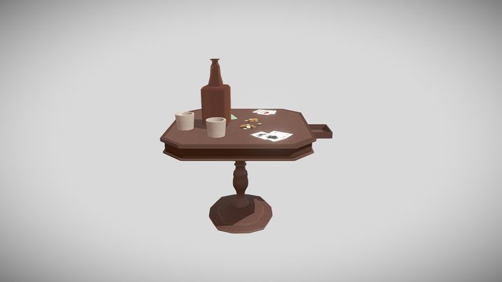 Card Table - Diorama 3D Model
