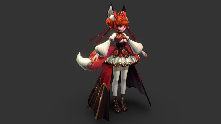 Fox girl 3D Model