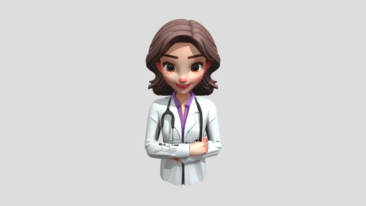 female doctor character 3D Model