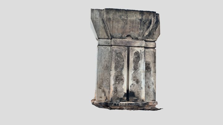 Burning concrete column 3D Model