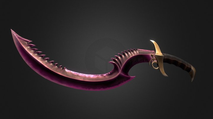 Slaanesh Sword (Khopesh) 3D Model