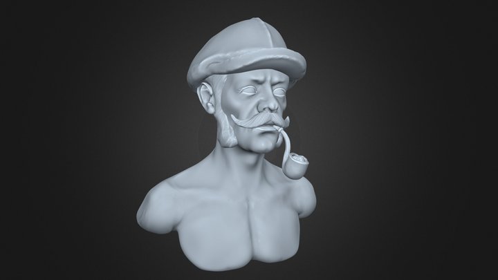 Male bust 3D Model