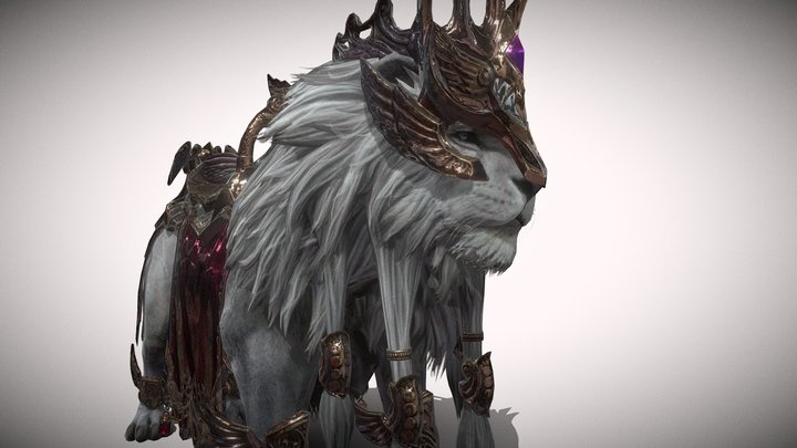 White Lion 3D Model
