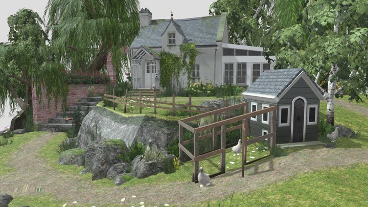 DAE diorama - Grandma's House 3D Model