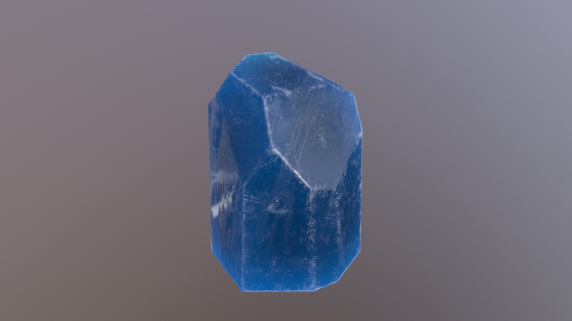3D model crystal5 - This is a 3D model of the crystal5. The 3D model is about a blue rock with a dark background.