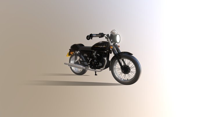 Classic Motorcycle 3D Model
