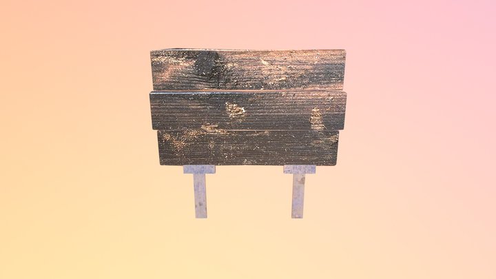 Wooden Sign 3D Model