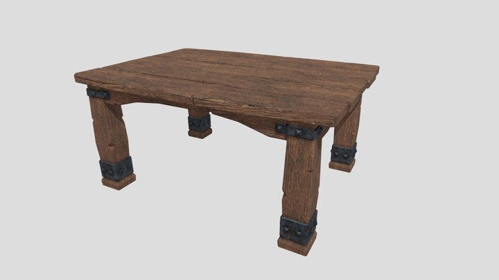 An old tavern table like in Witcher 3. 3D Model