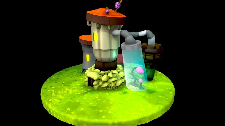 Fungus House 3D Model