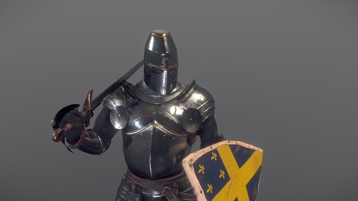 Medieval Knight 3D Model