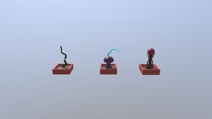 Alien Plants 3D Model