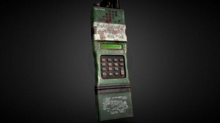 Non Game Ready - Military Walkie Talkie 3D Model