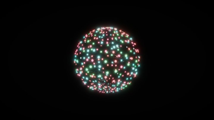 Procedural Christmas Light 3D Model