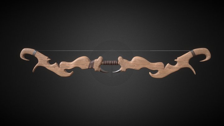 Wooden Bow 3D Model