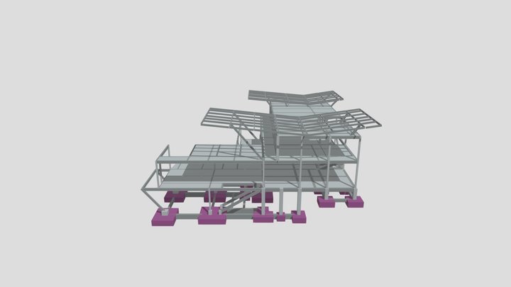 Casa Metálica - Concreto e Metálica 3D Model