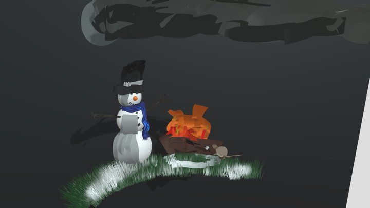 Cousin Jake by the campfire 3D Model