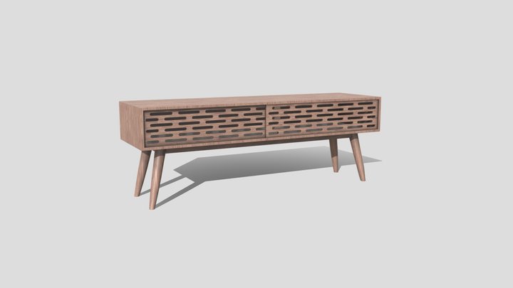 Wooden Table low-poly 3D Model