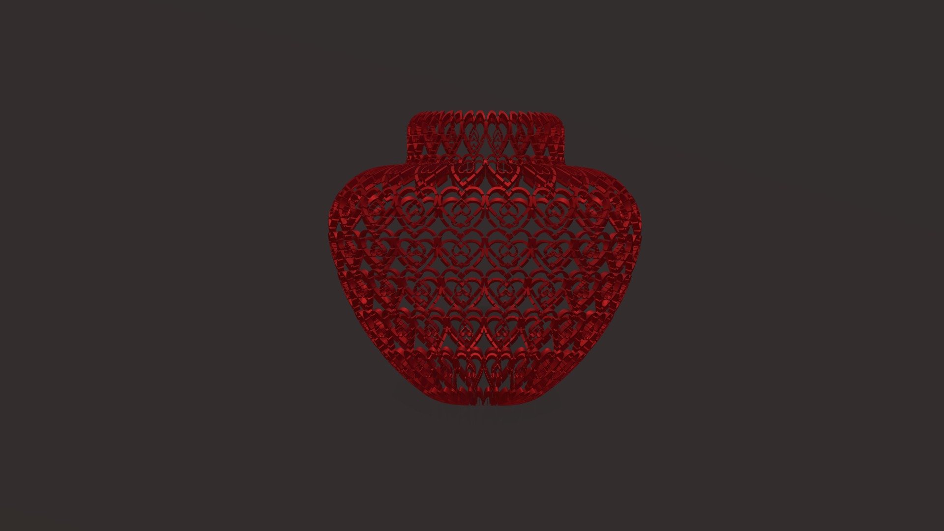 Valentine flower vase