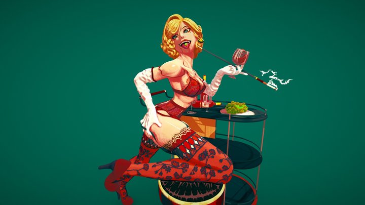 Minecraft－Vampire lady 3D Model