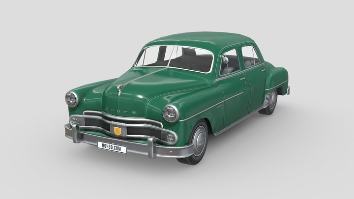 Low Poly Car - Dodge Coronet 1950 3D Model