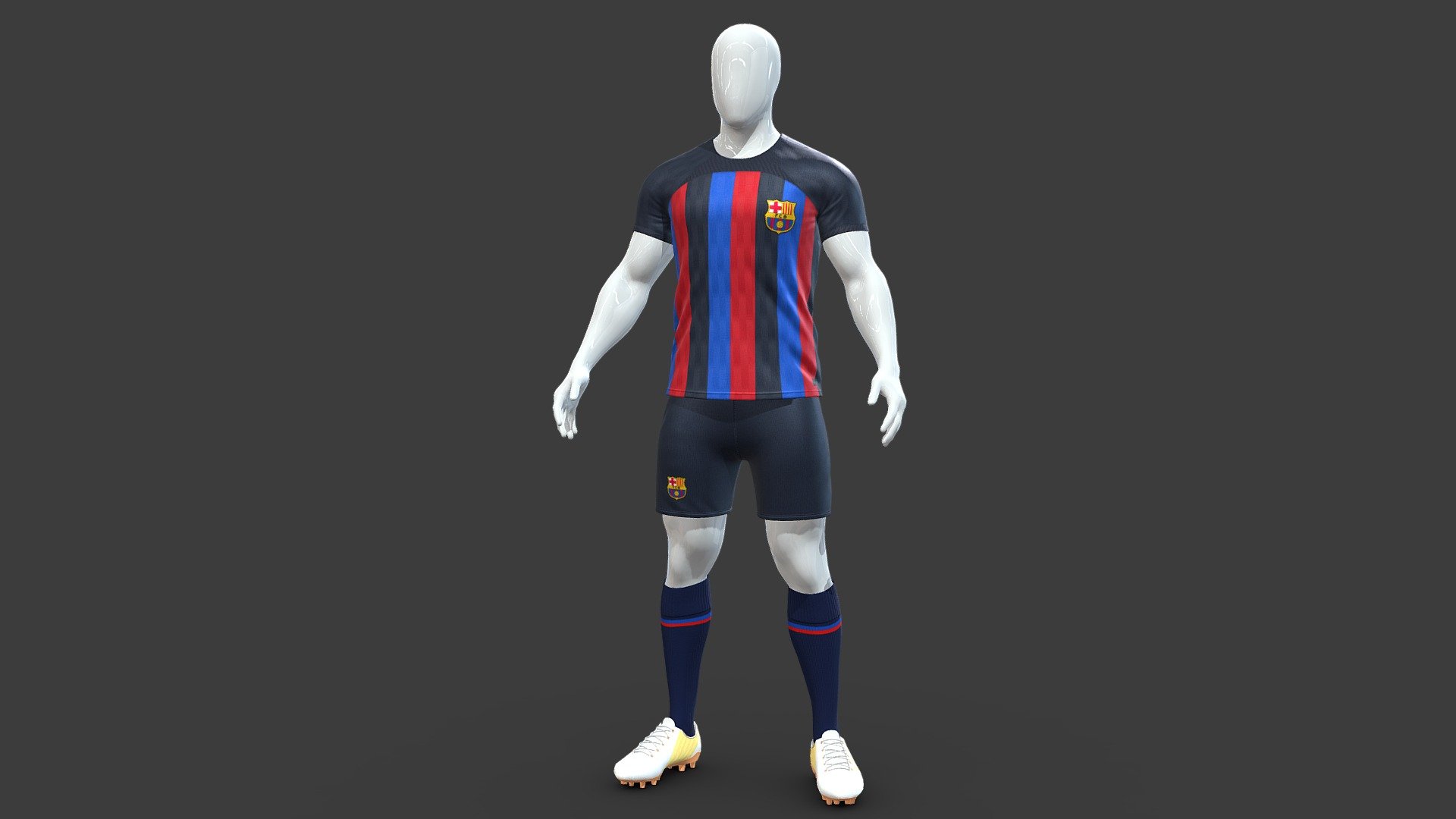 Football Jersey FC Barcelona Team - Buy Royalty Free 3D model by