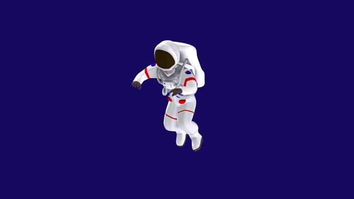 Astronaut floating in space 3D Model