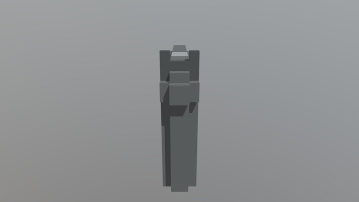 Voxel Pistol 3D Model