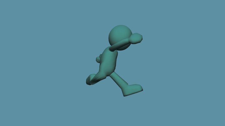 Stickman Rig Animated (MIXAMO's "Running" Anim)