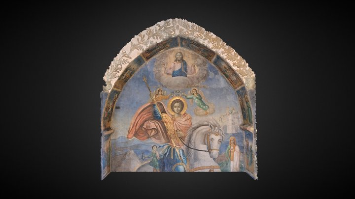 Fresco of Saint George in Paralimni "Cyprus" 3D Model